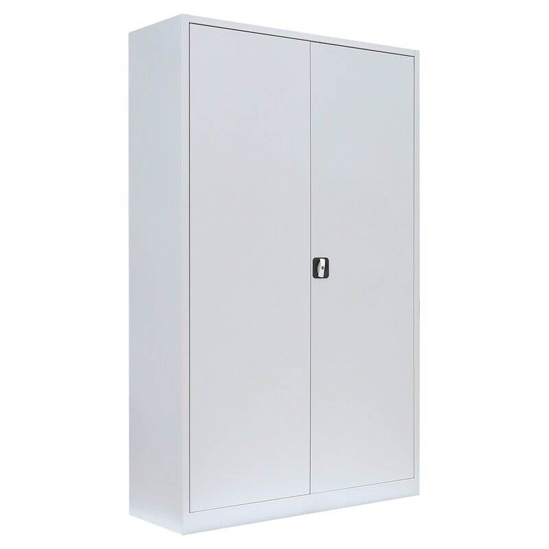 Lüllmann Flügeltürenschrank mit 4 Fachböden 1950 x 1200 x 422 mm in lichtgrau Produktbild Lüllmann Flügeltürenschrank mit 4 Fachböden 1950 x 1200 x 422 mm in lichtgrau