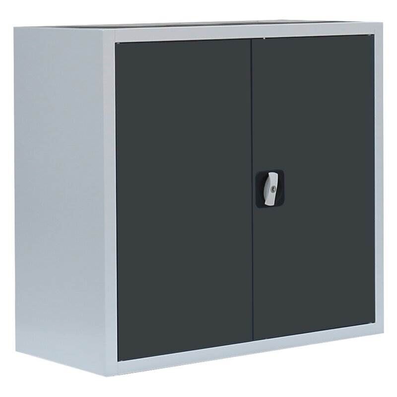 Lüllmann Flügeltürenschrank mit 1 Fachboden 750 x 800 x 383 mm lichtgrau mit anthrazit Produktbild Lüllmann Flügeltürenschrank mit 1 Fachboden 750 x 800 x 383 mm lichtgrau mit anthrazit