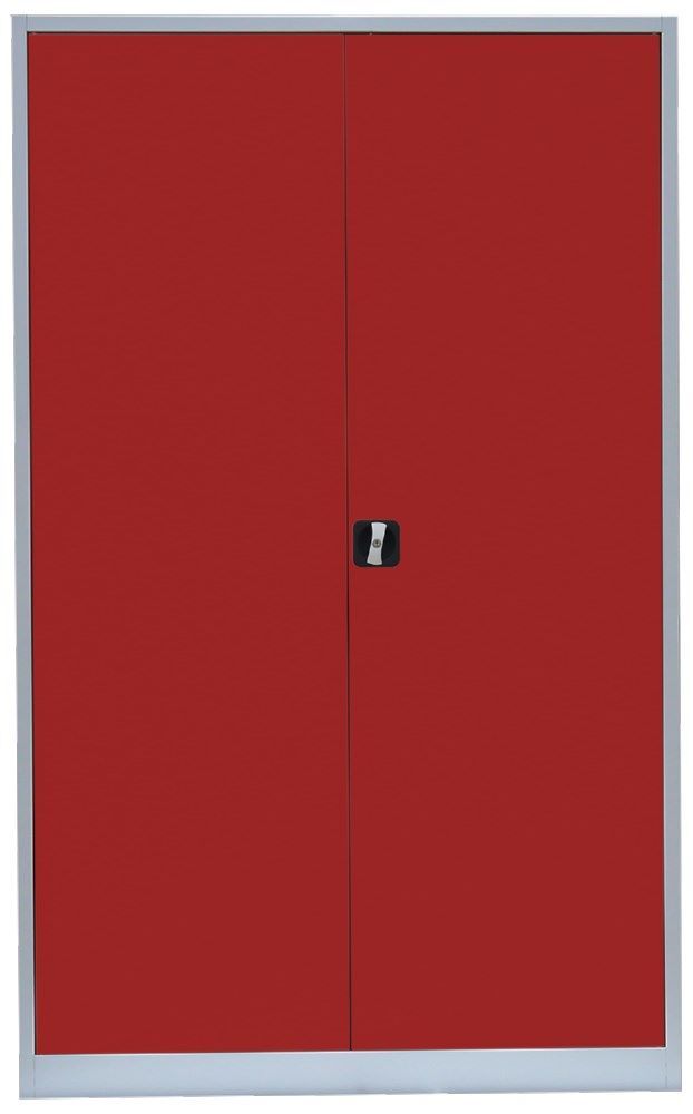 Lüllmann Flügeltürenschrank 5 OH 1950 x 1200 x 422 mm lichtgrau feuerrot Produktbild Lüllmann Flügeltürenschrank 5 OH 1950 x 1200 x 422 mm lichtgrau feuerrot