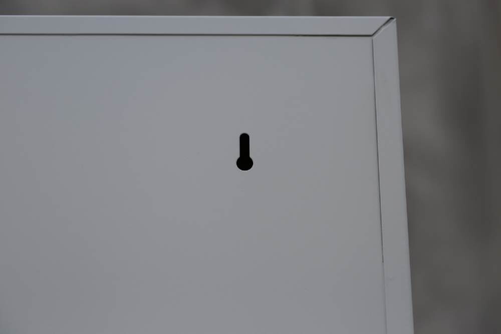 Lüllmann Flügeltürenschrank mit 4 Fachböden 1950 x 1200 x 600 mm lichtgrau mit feuerrot Produktbild Lüllmann Flügeltürenschrank mit 4 Fachböden 1950 x 1200 x 600 mm lichtgrau mit feuerrot bild 5