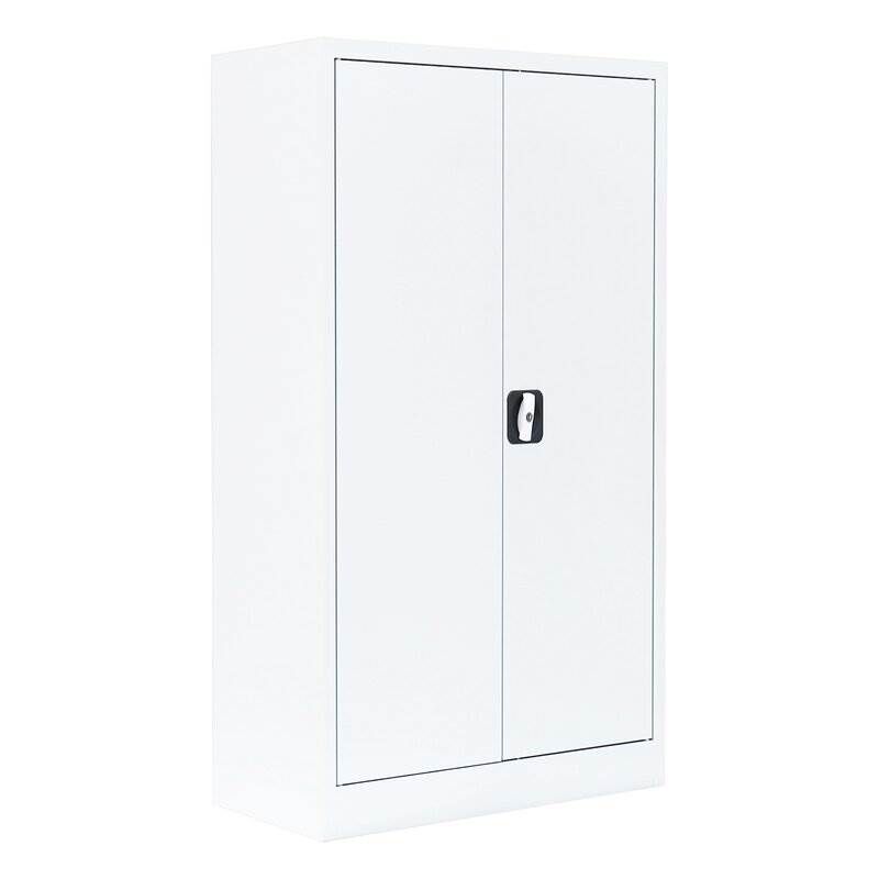 Lüllmann Flügeltürenschrank mit 2 Fachböden 1200 x 800 x 383 mm in signalweiß Produktbild Lüllmann Flügeltürenschrank mit 2 Fachböden 1200 x 800 x 383 mm in signalweiß