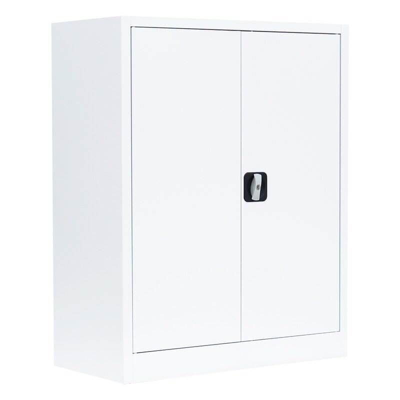 Lüllmann Flügeltürenschrank mit 2 Fachböden 1000 x 800 x 383 mm signalweiß Produktbild Lüllmann Flügeltürenschrank mit 2 Fachböden 1000 x 800 x 383 mm signalweiß