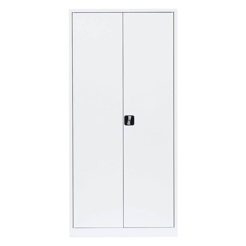 Lüllmann Flügeltürenschrank mit 4 Fachböden 1950 x 925 x 500 mm in signalweiß Produktbild Lüllmann Flügeltürenschrank mit 4 Fachböden 1950 x 925 x 500 mm in signalweiß bild 2