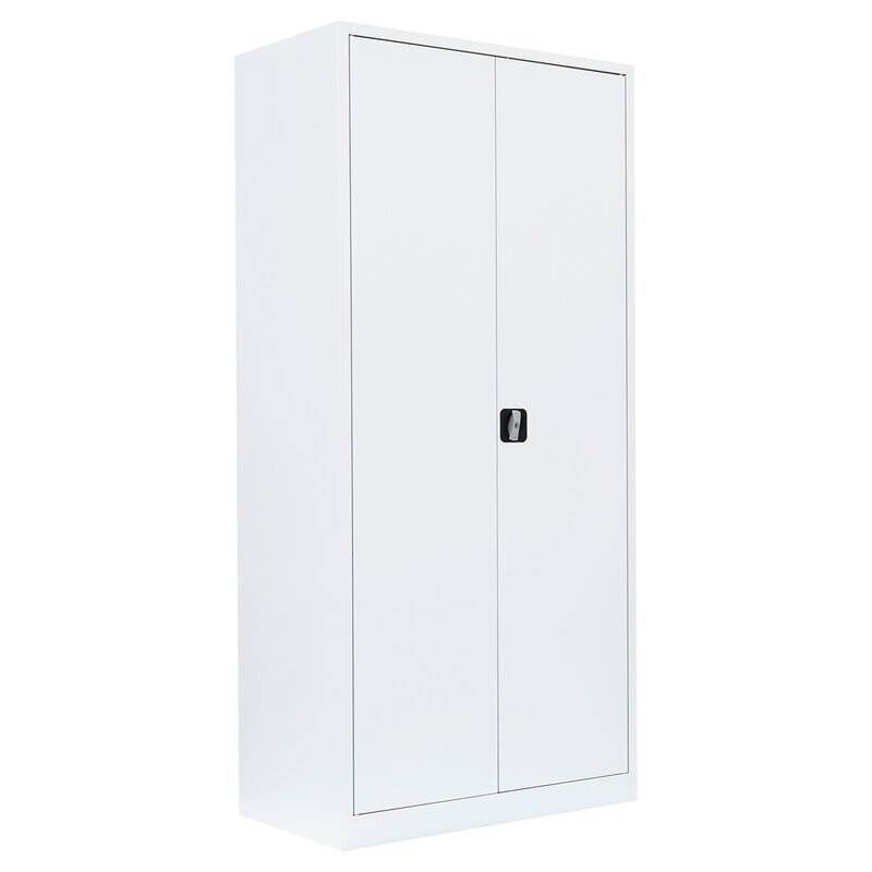 Lüllmann Flügeltürenschrank mit 4 Fachböden 1950 x 925 x 600 mm in signalweiß Produktbild Lüllmann Flügeltürenschrank mit 4 Fachböden 1950 x 925 x 600 mm in signalweiß