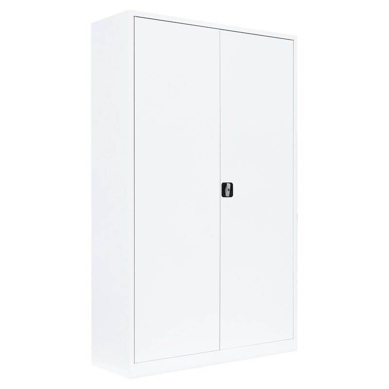 Lüllmann Flügeltürenschrank mit 4 Fachböden 1950 x 1200 x 422 mm in signalweiß Produktbild Lüllmann Flügeltürenschrank mit 4 Fachböden 1950 x 1200 x 422 mm in signalweiß