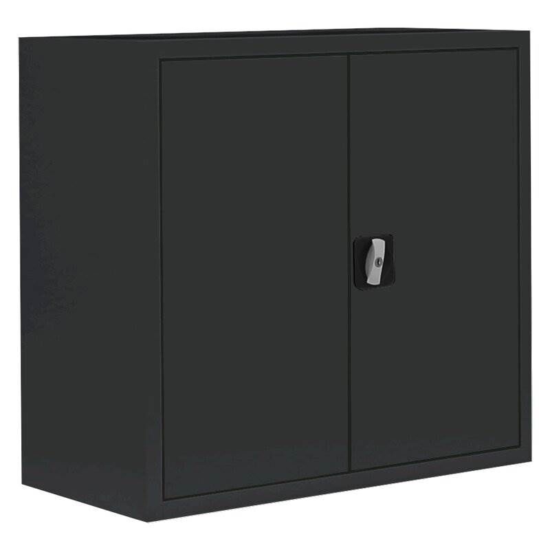 Lüllmann Flügeltürenschrank mit 1 Fachboden 750 x 800 x 383 mm im tief schwarz Produktbild Lüllmann Flügeltürenschrank mit 1 Fachboden 750 x 800 x 383 mm im tief schwarz