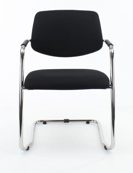 Produktbild Freischwinger mit Armlehnen, chrom/schwarz bild 2