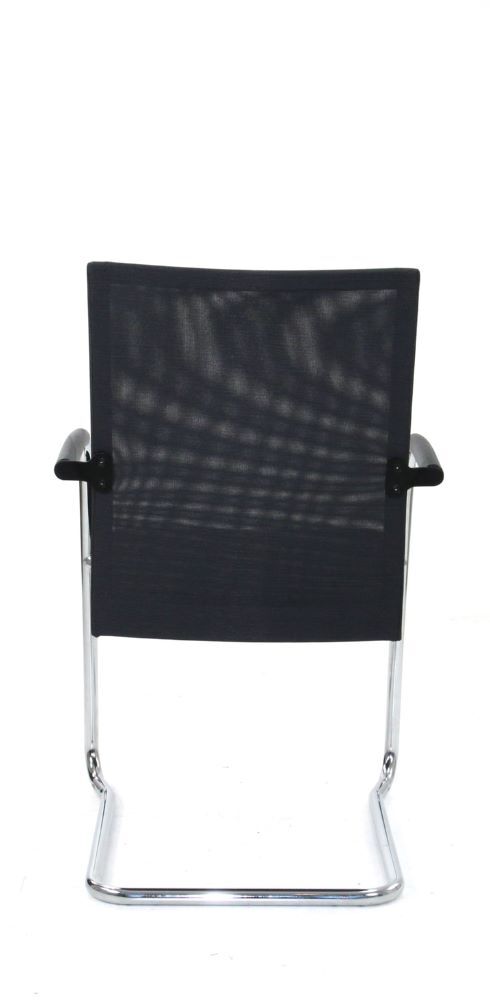 Produktbild Freischwinger mit Armlehnen, Rückenlehne mit Netzgewebe, chrom/schwarz bild 5