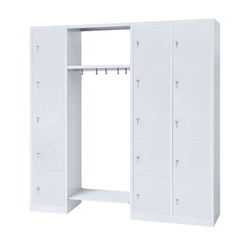 Lüllmann Garderobe 1 Abteil links 2 Abteile rechts je 5 Fächer 1800 x 1915 x 500 mm Produktbild Lüllmann Garderobe 1 Abteil links 2 Abteile rechts je 5 Fächer 1800 x 1915 x 500 mm