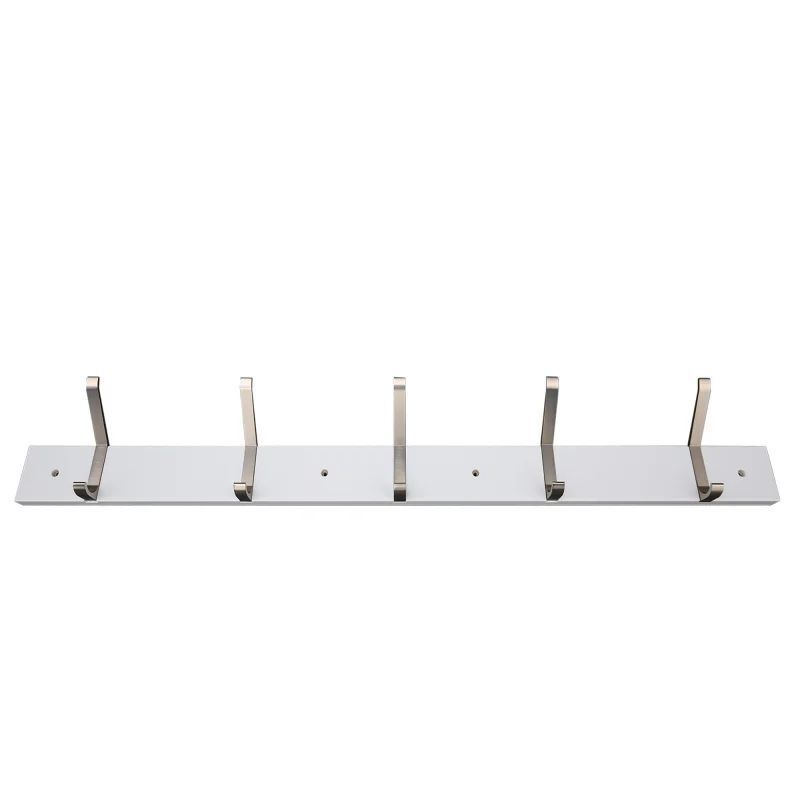 Produktbild Lüllmann Garderobenleiste Wandgarderobe 1000 mm 5 Haken weiß alu