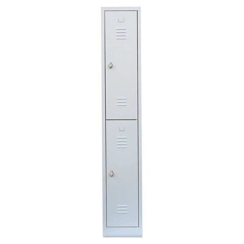 Lüllmann Garderobenschrank 1 Abteil doppelstöckig 1800 x 315 x 500 mm in lichtgrau Produktbild Lüllmann Garderobenschrank 1 Abteil doppelstöckig 1800 x 315 x 500 mm in lichtgrau