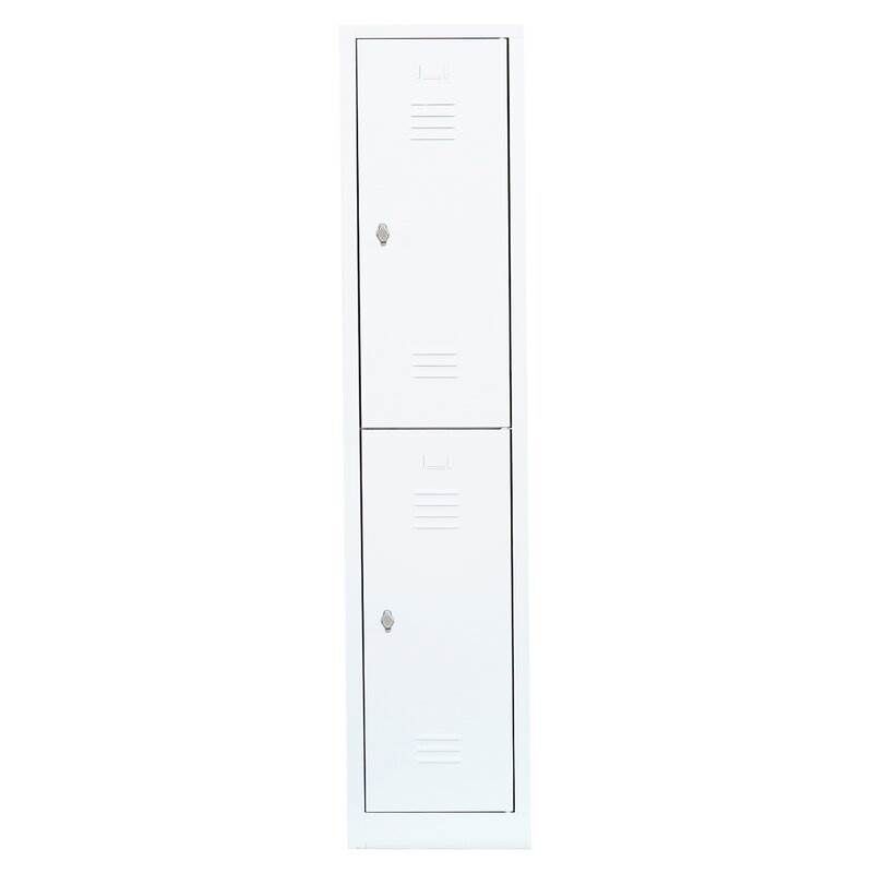 Lüllmann Garderobenschrank 1 Abteil doppelstöckig 1800 x 415 x 500 mm signalweiß Produktbild Lüllmann Garderobenschrank 1 Abteil doppelstöckig 1800 x 415 x 500 mm signalweiß bild 2
