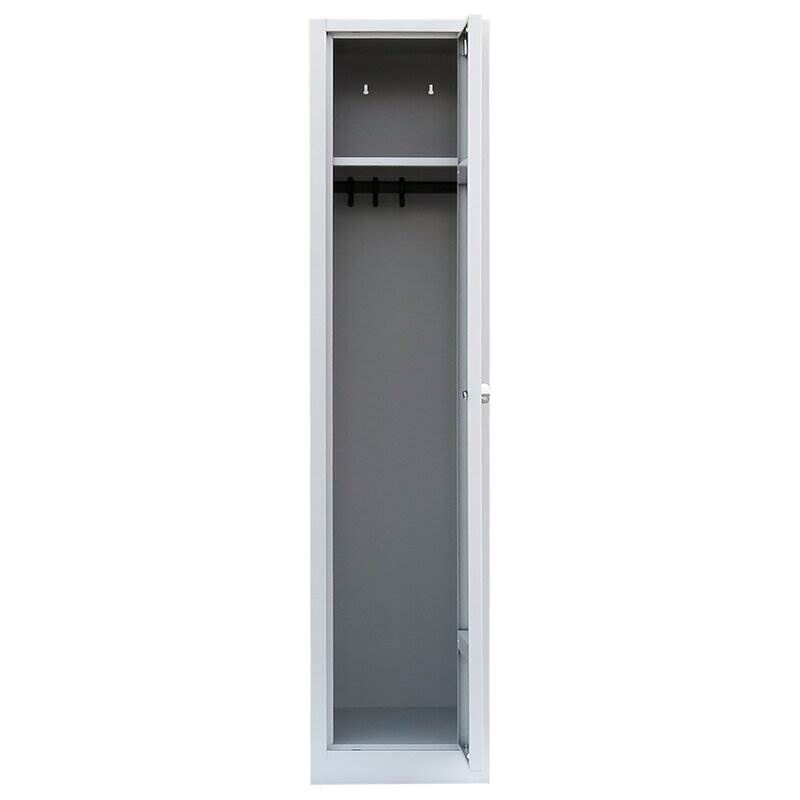 Lüllmann Garderobenschrank 1 Abteil 1800 x 415 x 500 mm RAL 7035 lichtgrau Produktbild Lüllmann Garderobenschrank 1 Abteil 1800 x 415 x 500 mm RAL 7035 lichtgrau bild 3