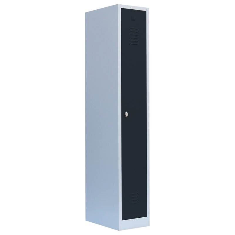 Lüllmann Garderobenschrank 1 Abteil 1800 x 315 x 500 mm lichtgrau mit anthrazit Produktbild Lüllmann Garderobenschrank 1 Abteil 1800 x 315 x 500 mm lichtgrau mit anthrazit