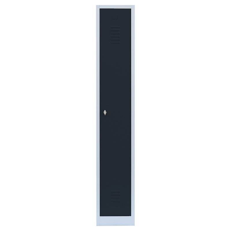 Lüllmann Garderobenschrank 1 Abteil 1800 x 315 x 500 mm lichtgrau mit anthrazit Produktbild Lüllmann Garderobenschrank 1 Abteil 1800 x 315 x 500 mm lichtgrau mit anthrazit bild 2
