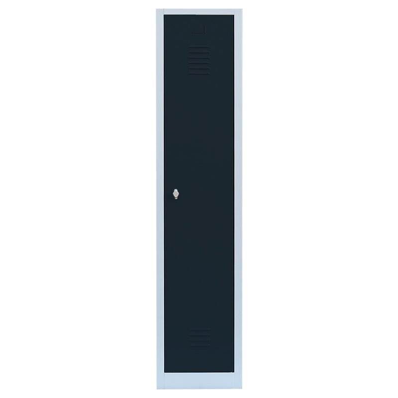 Lüllmann Garderobenschrank 1 Abteil 1800 x 415 x 500 mm lichtgrau mit anthrazit Produktbild Lüllmann Garderobenschrank 1 Abteil 1800 x 415 x 500 mm lichtgrau mit anthrazit bild 2