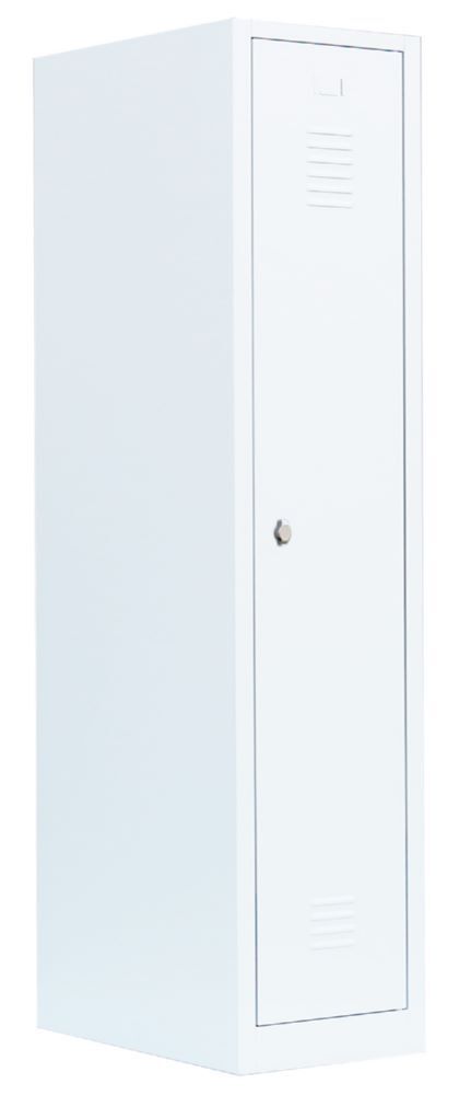 Lüllmann Garderobenschrank 1 Abteil S/W Trennung 1800 x 415 x 500 mm signalweiß Produktbild Lüllmann Garderobenschrank 1 Abteil S/W Trennung 1800 x 415 x 500 mm signalweiß