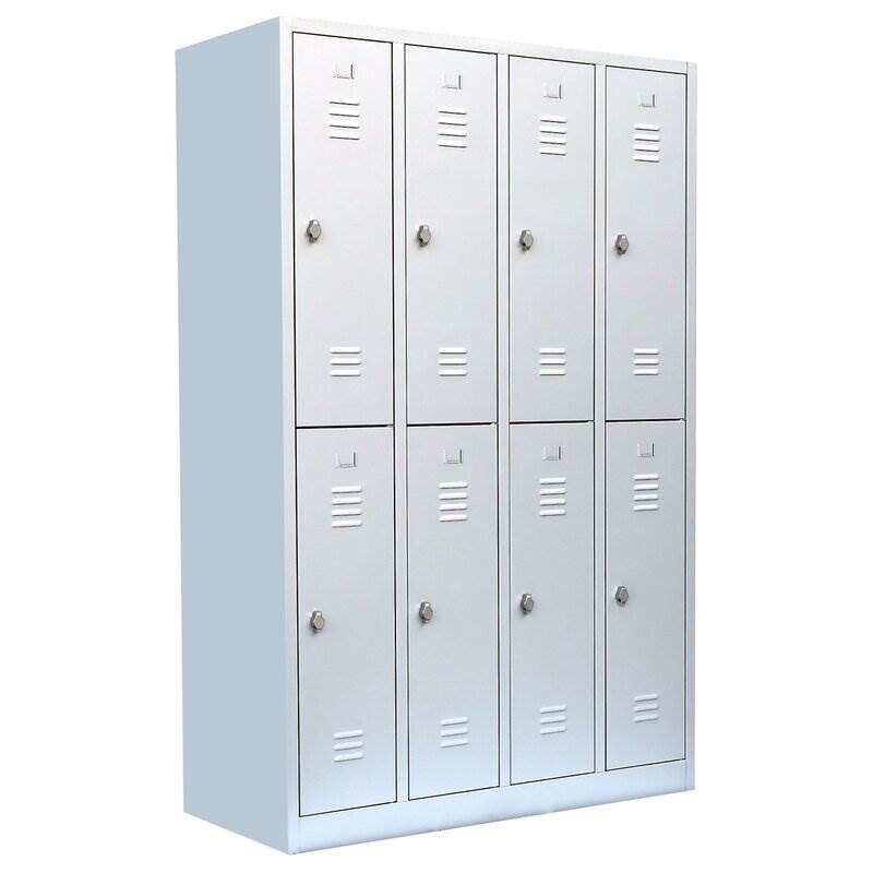 Lüllmann Garderobenschrank doppelstöckig 4 Abteile 1800 x 1170 x 500 mm Produktbild Lüllmann Garderobenschrank doppelstöckig 4 Abteile 1800 x 1170 x 500 mm