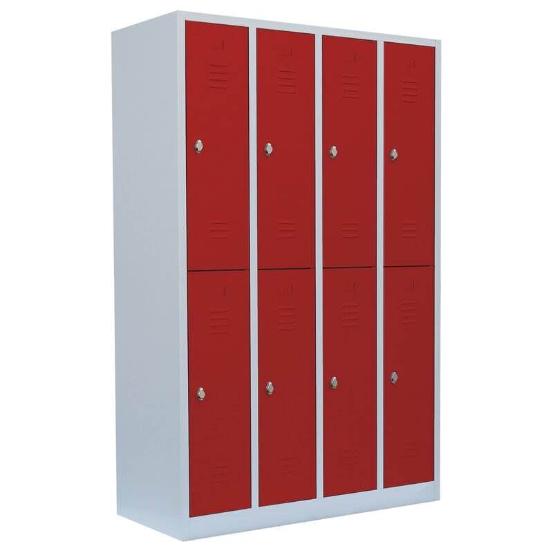Lüllmann Garderobenschrank 4 Abteile 1800 x 1170 x 500 mm doppelstöckig Produktbild Lüllmann Garderobenschrank 4 Abteile 1800 x 1170 x 500 mm doppelstöckig