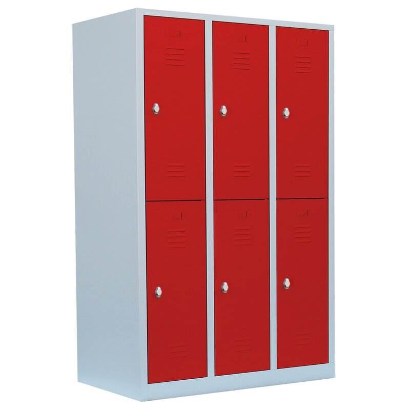 Lüllmann Garderobenschrank 3 Abteile 2 Etagen 1800 x 1185 x 500 mm Produktbild Lüllmann Garderobenschrank 3 Abteile 2 Etagen 1800 x 1185 x 500 mm