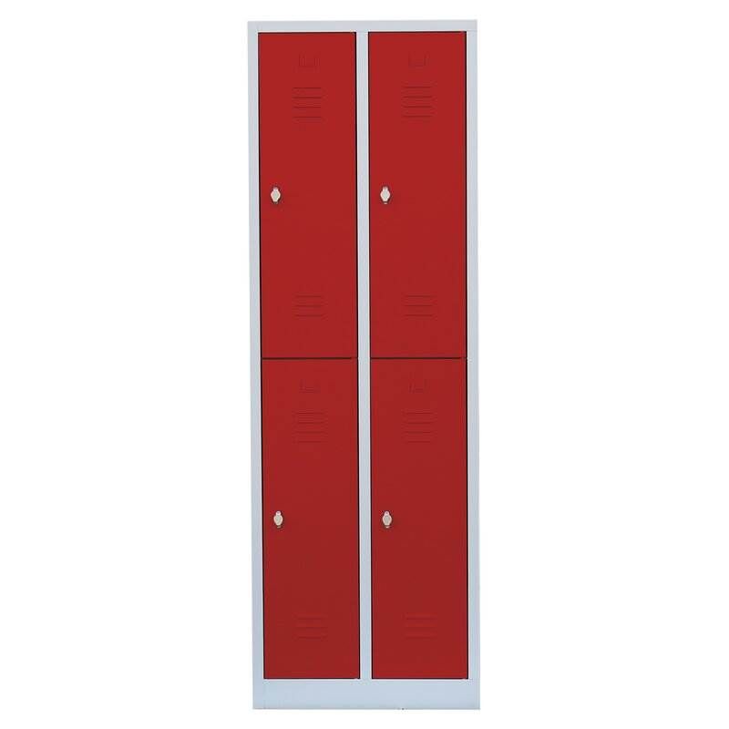 Lüllmann Garderobenschrank 2 Abteile doppelstöckig 1800 x 600 x 500 mm Produktbild Lüllmann Garderobenschrank 2 Abteile doppelstöckig 1800 x 600 x 500 mm bild 2