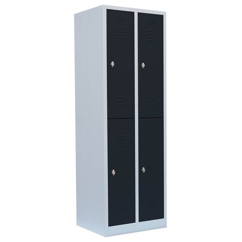 Lüllmann Garderobenschrank 2 Abteile mit je 2 Fächern 1800 x 600 x 500 mm Produktbild Lüllmann Garderobenschrank 2 Abteile mit je 2 Fächern 1800 x 600 x 500 mm