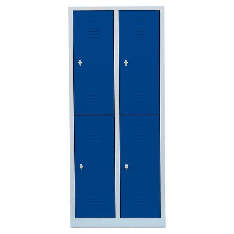 Lüllmann Garderobenschrank 2 Abteile doppelstöckig 1800 x 800 x 500 mm in lichtgrau Produktbild Lüllmann Garderobenschrank 2 Abteile doppelstöckig 1800 x 800 x 500 mm in lichtgrau bild 2