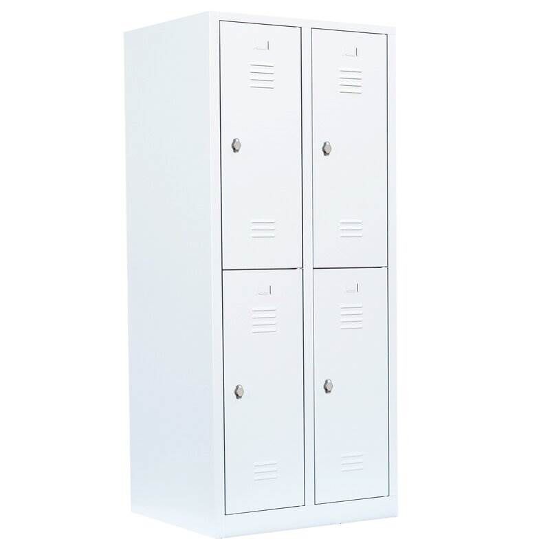 Lüllmann Garderobenschrank 2 Abteile doppelstöckig 1800 x 800 x 500 mm signalweiß Produktbild Lüllmann Garderobenschrank 2 Abteile doppelstöckig 1800 x 800 x 500 mm signalweiß