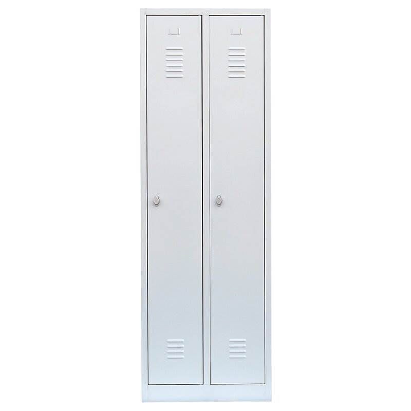 Lüllmann Garderobenschrank 1800 x 500 x 500 mm 2 Abteile RAL 7035 lichtgrau Produktbild Lüllmann Garderobenschrank 1800 x 500 x 500 mm 2 Abteile RAL 7035 lichtgrau bild 2