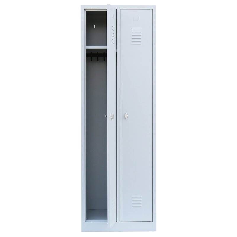 Lüllmann Garderobenschrank 2 Abteile 1800 x 600 x 500 mm RAL 7035 lichtgrau Produktbild Lüllmann Garderobenschrank 2 Abteile 1800 x 600 x 500 mm RAL 7035 lichtgrau bild 3