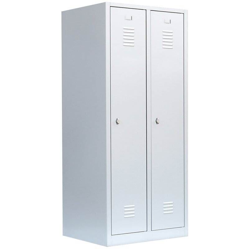Lüllmann Garderobenschrank 2 Abteile 1800 x 800 x 500 mm RAL 7035 lichtgrau Produktbild Lüllmann Garderobenschrank 2 Abteile 1800 x 800 x 500 mm RAL 7035 lichtgrau