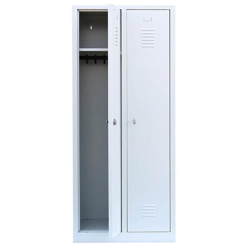 Lüllmann Garderobenschrank 2 Abteile 1800 x 800 x 500 mm RAL 7035 lichtgrau Produktbild Lüllmann Garderobenschrank 2 Abteile 1800 x 800 x 500 mm RAL 7035 lichtgrau bild 3