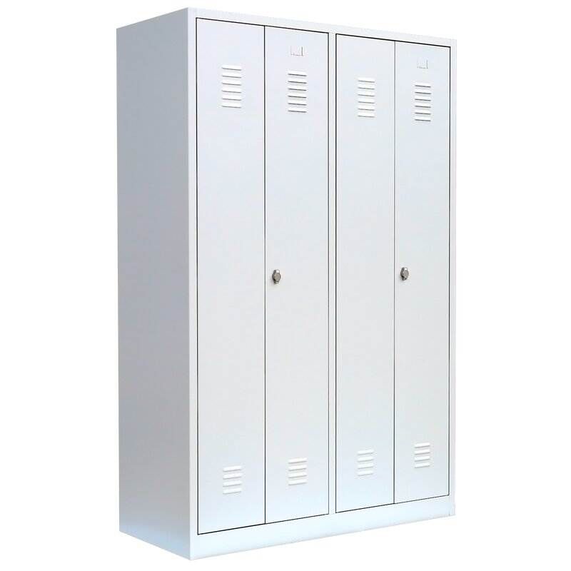 Lüllmann Garderobenschrank 4 Abteile mittig schließend 1800 x 1170 x 500 mm Produktbild Lüllmann Garderobenschrank 4 Abteile mittig schließend 1800 x 1170 x 500 mm