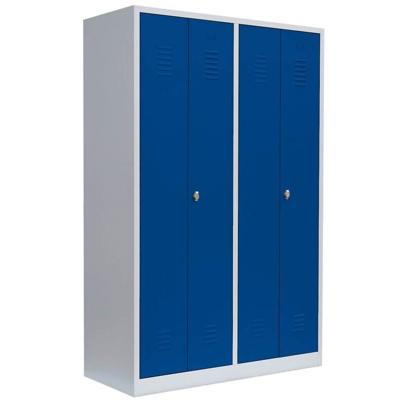 Lüllmann Garderobenschrank 4 Abteile 2 mittig schließend 1800 x 1170 x 500 mm Produktbild Lüllmann Garderobenschrank 4 Abteile 2 mittig schließend 1800 x 1170 x 500 mm