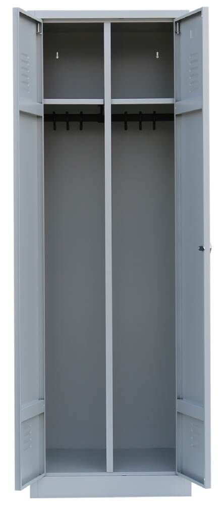 Lüllmann Garderobenschrank 2 Abteile mittig schließend 1800 x 600 x 500 mm Produktbild Lüllmann Garderobenschrank 2 Abteile mittig schließend 1800 x 600 x 500 mm bild 3