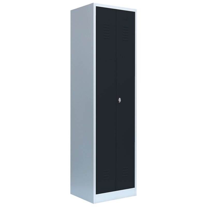 Lüllmann Garderobenschrank 2 Abteile mittig schließend 1800 x 600 x 500 mm Produktbild Lüllmann Garderobenschrank 2 Abteile mittig schließend 1800 x 600 x 500 mm