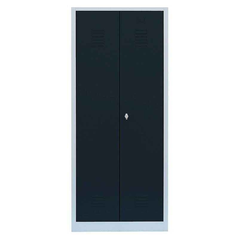 Lüllmann Garderobenschrank 2 Abteile mittig schließend 1800 x 800 x 500 mm Produktbild Lüllmann Garderobenschrank 2 Abteile mittig schließend 1800 x 800 x 500 mm bild 2