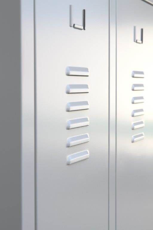 Lüllmann Garderobenschrank 2 Abteile 1800 x 600 x 500 mm RAL 9003 signalweiß Produktbild Lüllmann Garderobenschrank 2 Abteile 1800 x 600 x 500 mm RAL 9003 signalweiß bild 6