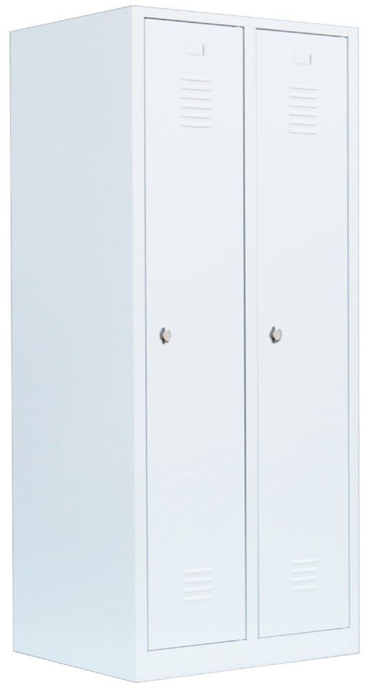 Lüllmann Garderobenschrank 2 Abteile S/W Trennung 1800 x 800 x 500 mm signalweiß Produktbild Lüllmann Garderobenschrank 2 Abteile S/W Trennung 1800 x 800 x 500 mm signalweiß
