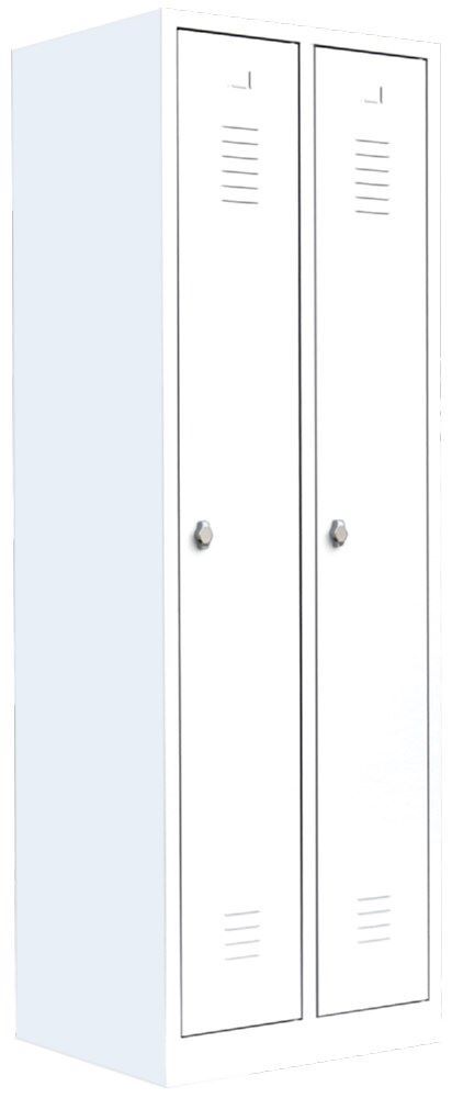 Lüllmann Garderobenschrank 2 Abteile S/W Trennung 1800 x 800 x 500 mm signalweiß Produktbild Lüllmann Garderobenschrank 2 Abteile S/W Trennung 1800 x 800 x 500 mm signalweiß bild 5