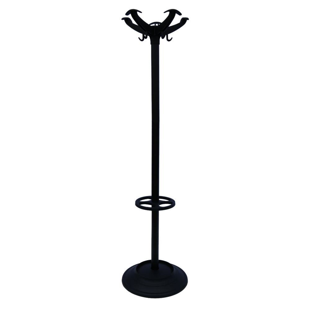 Produktbild Lüllmann Garderobenständer 10 Haken 1800 x 450 mm schwarz