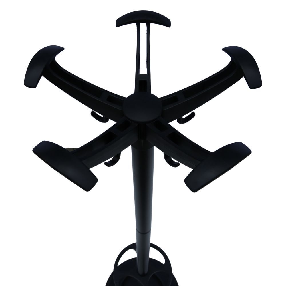 Produktbild Garderobenständer, 10 Haken, 1800 x 450 mm, schwarz bild 2