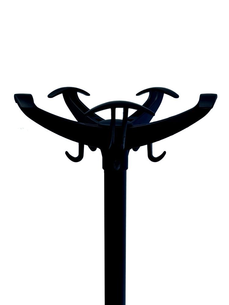 Produktbild Garderobenständer, 10 Haken, 1800 x 450 mm, schwarz bild 5
