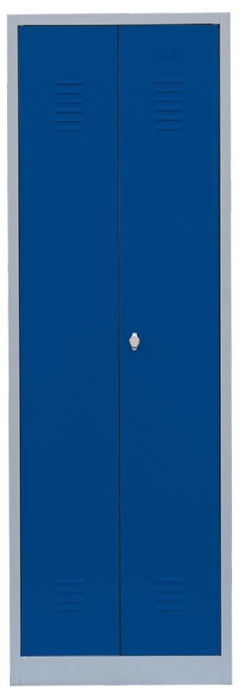 Lüllmann Geräteschrank 2 Abteile 1800 x 600 x500 mm lichtgrau enzianblau Produktbild Lüllmann Geräteschrank 2 Abteile 1800 x 600 x500 mm lichtgrau enzianblau