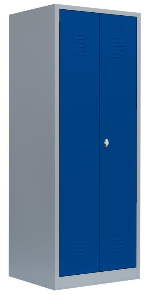 Lüllmann Geräteschrank Garderobenschr 1800 x 800 x500 mm lichtgrau enzianblau Produktbild Lüllmann Geräteschrank Garderobenschr 1800 x 800 x500 mm lichtgrau enzianblau bild 4