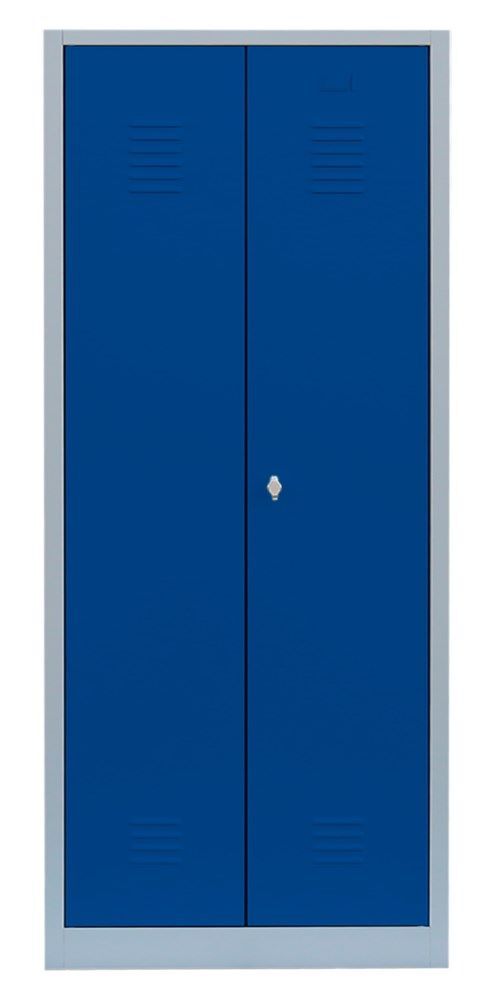Lüllmann Geräteschrank Garderobenschr 1800 x 800 x500 mm lichtgrau enzianblau Produktbild Lüllmann Geräteschrank Garderobenschr 1800 x 800 x500 mm lichtgrau enzianblau
