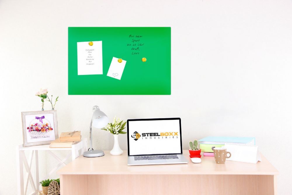 Produktbild Glas Memoboard, 1000 x 600 x 40 mm, grün bild 2