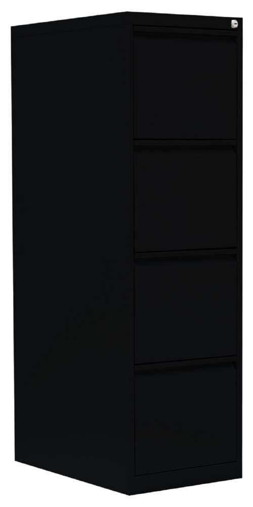Lüllmann Hängeregistraturschrank 4 Schubladen einbahnig 1320 x 400 x 620 mm tiefschwarz Produktbild Lüllmann Hängeregistraturschrank 4 Schubladen einbahnig 1320 x 400 x 620 mm tiefschwarz