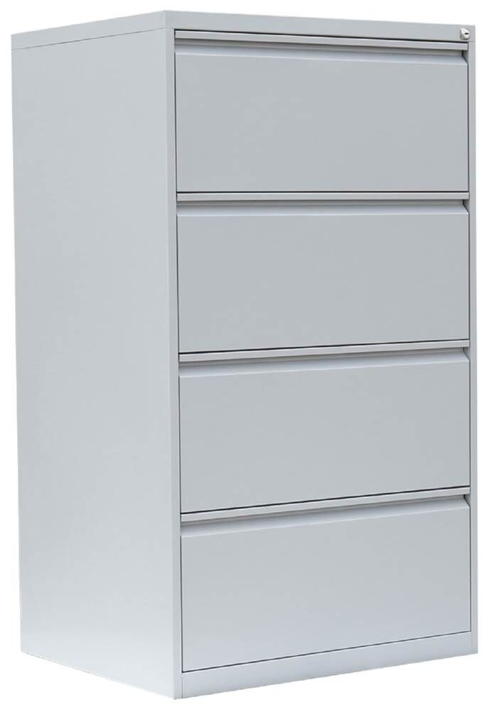 Lüllmann Hängeregistraturschrank 4 Schubladen zweibahnig 1320 x 760 x 620 mm in lichtgrau Produktbild Lüllmann Hängeregistraturschrank 4 Schubladen zweibahnig 1320 x 760 x 620 mm in lichtgrau