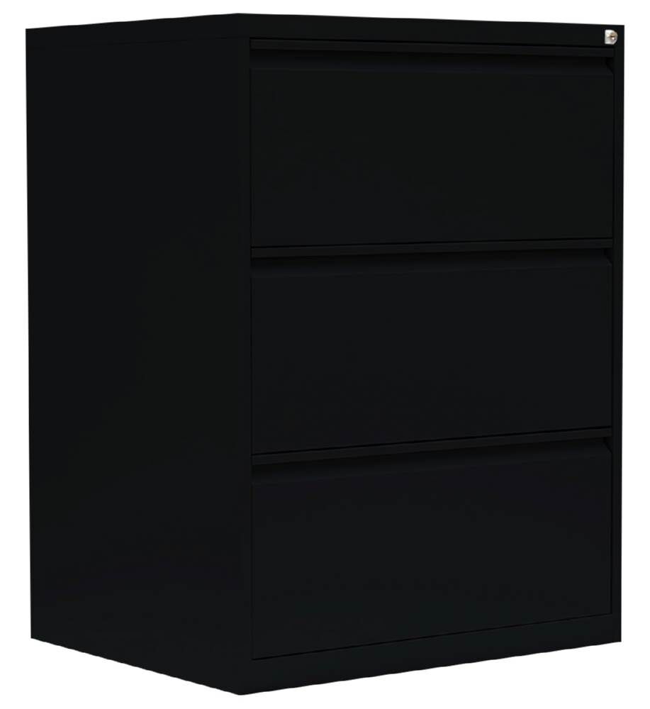 Lüllmann Hängeregistraturschrank 3 Schubladen zweibahnig 1010 x 760 x 620 mm schwarz Produktbild Lüllmann Hängeregistraturschrank 3 Schubladen zweibahnig 1010 x 760 x 620 mm schwarz